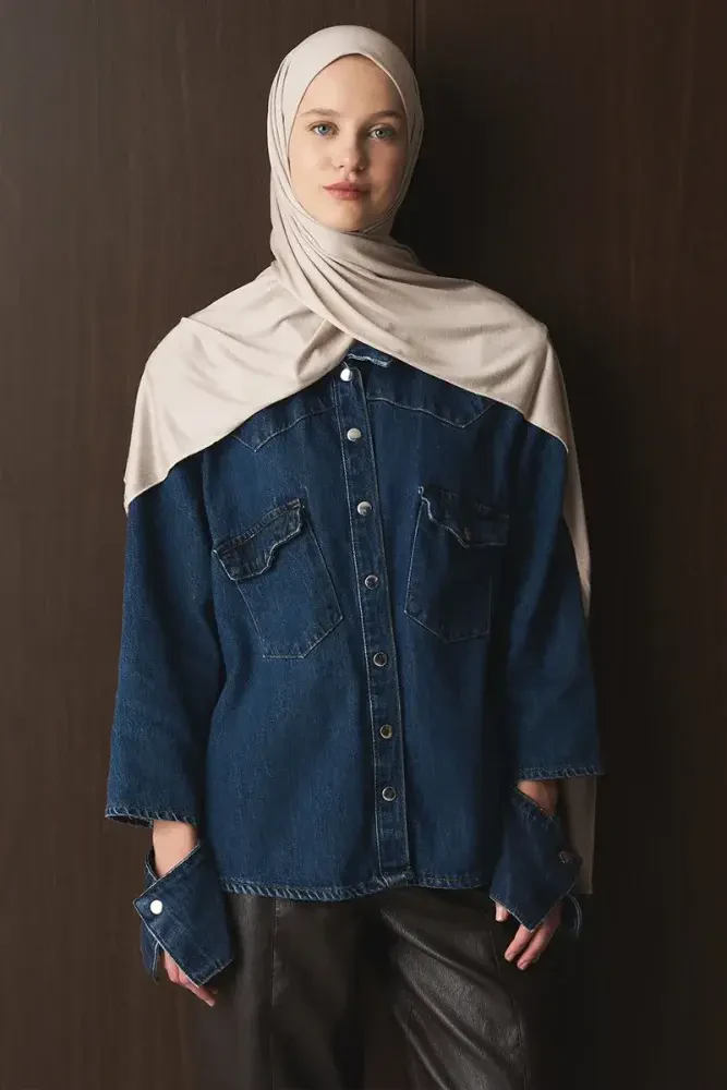 Penye Şal - Taş - MADAME POLO