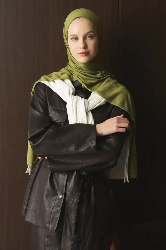 Penye Şal - Yeşil - MADAME POLO