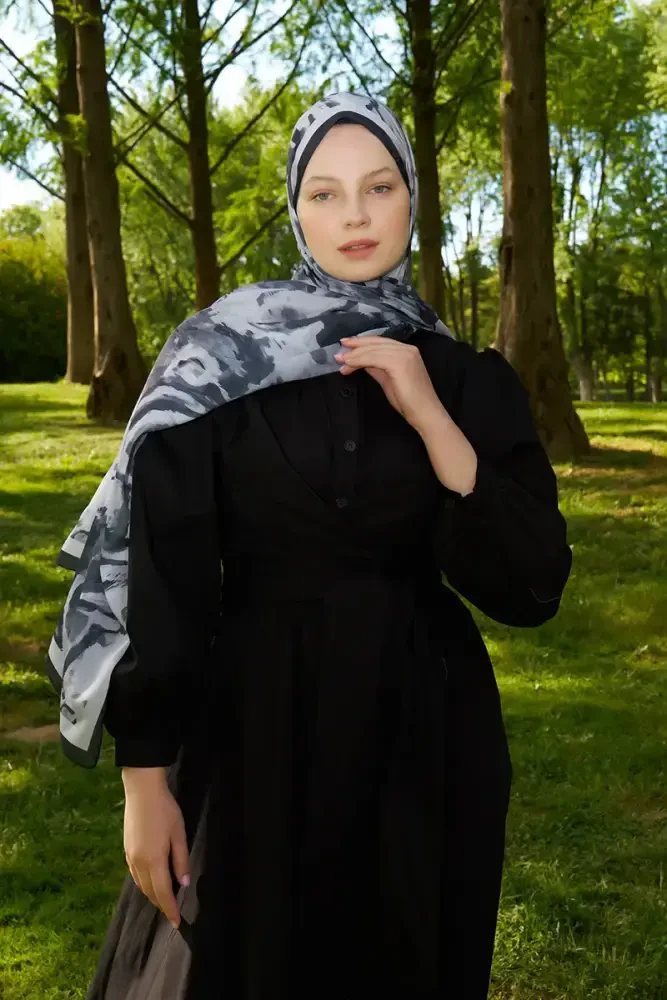 Prestige Carmen Desen Şal - Siyah - MADAME POLO