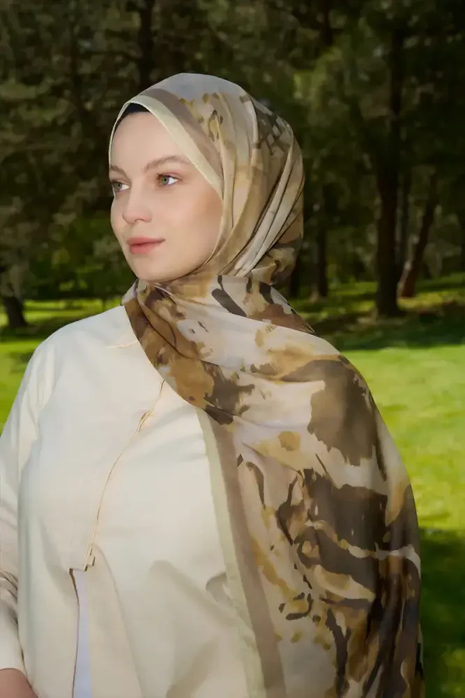 Prestige Carmen Desen Şal - Yağ Yeşili - 1