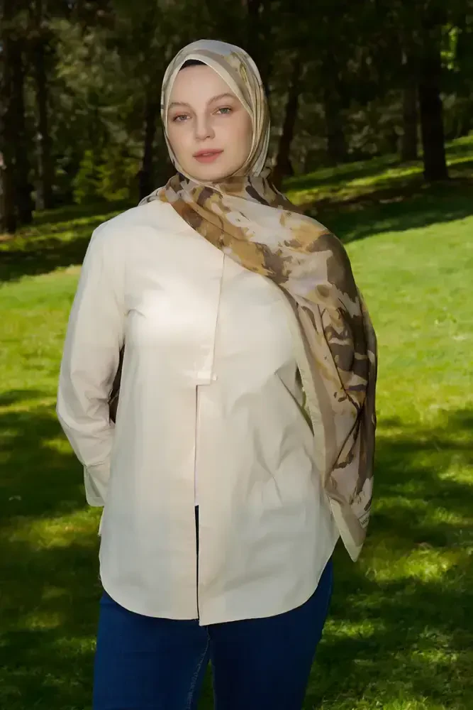 Prestige Carmen Desen Şal - Yağ Yeşili - 4