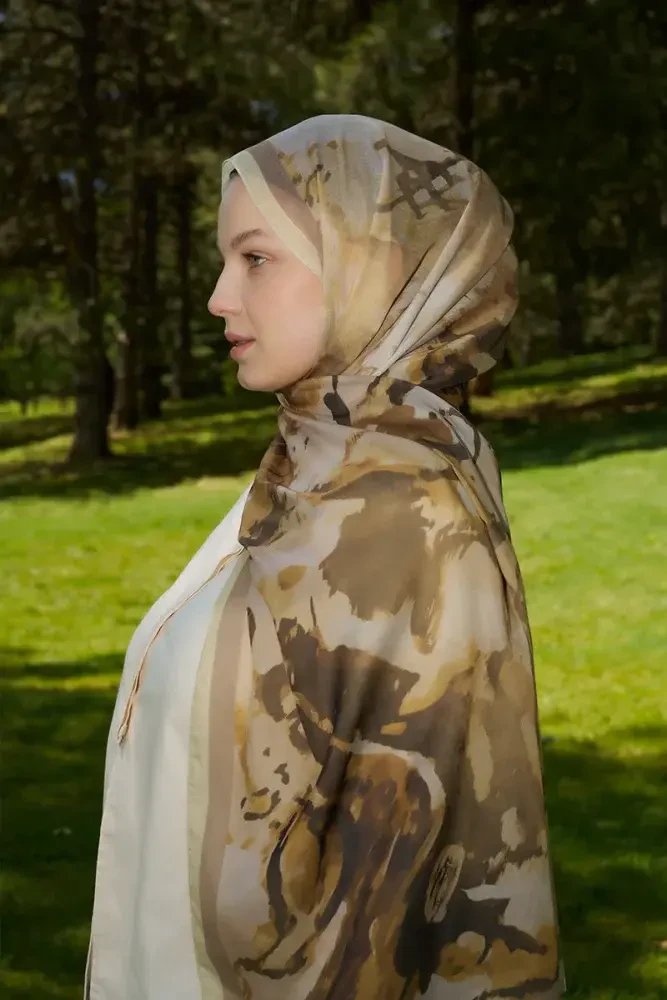 Prestige Carmen Desen Şal - Yağ Yeşili - 1