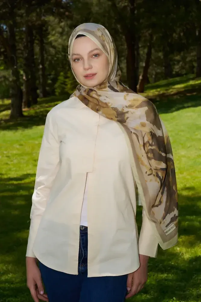Prestige Carmen Desen Şal - Yağ Yeşili - 2
