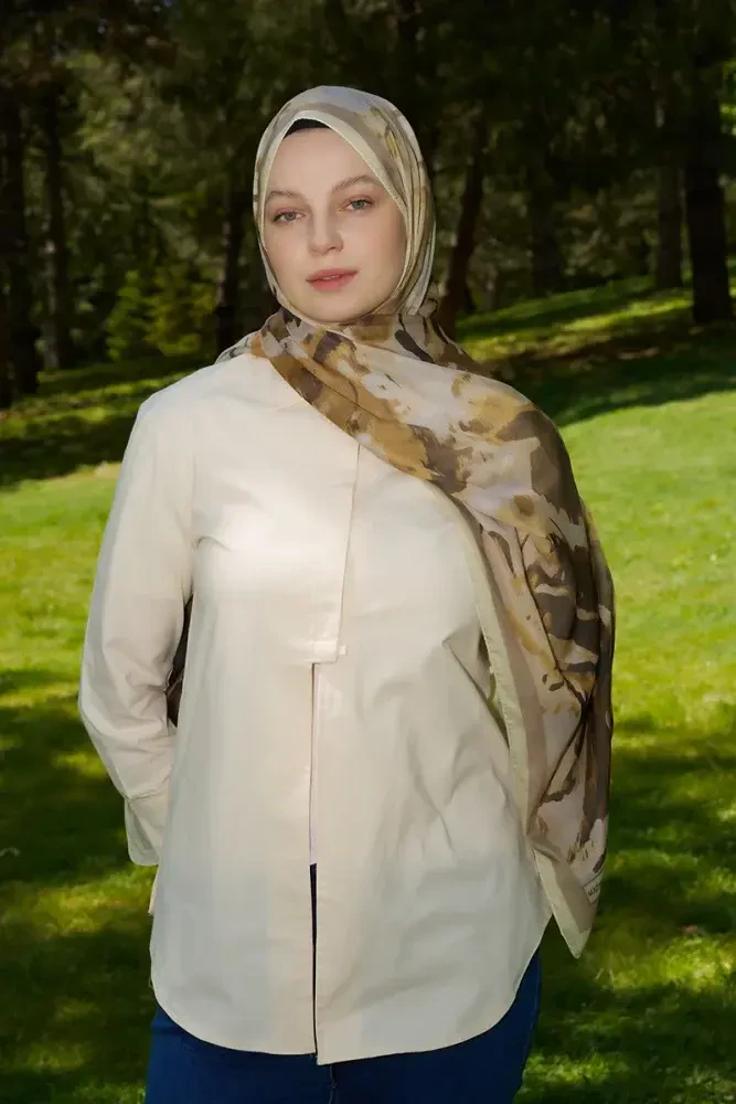 Prestige Carmen Desen Şal - Yağ Yeşili - 3
