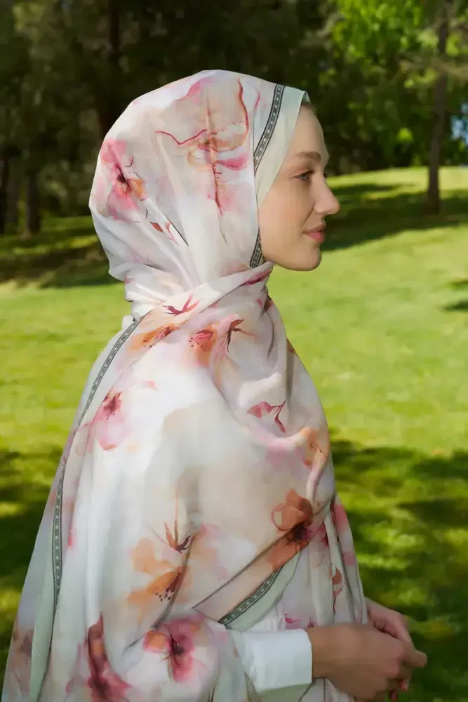 Prestige Dalia Desen Şal - Soft Yeşil - MADAME POLO