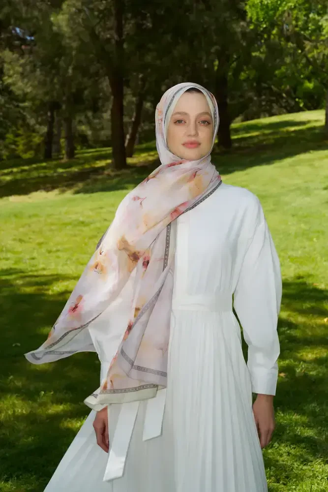 Prestige Dalia Desen Şal - Soft Yeşil - MADAME POLO