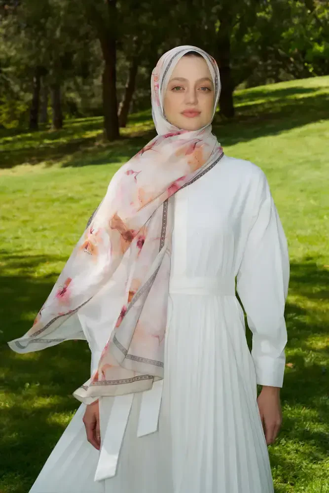Prestige Dalia Desen Şal - Soft Yeşil - 3