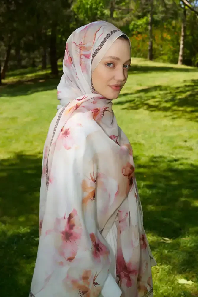 Prestige Dalia Desen Şal - Soft Yeşil - 4