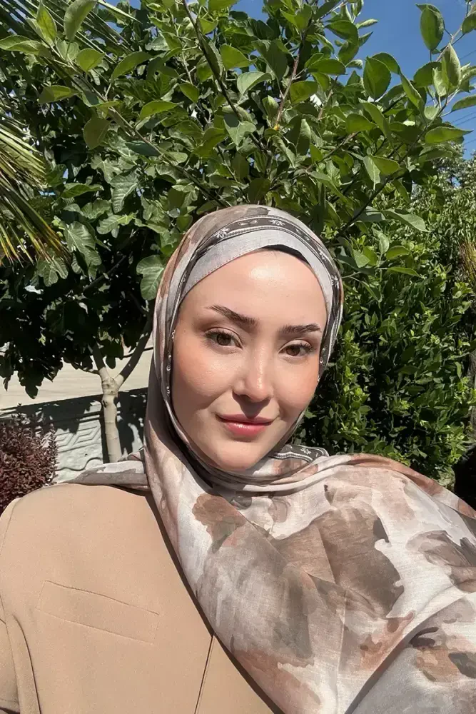 Prestige Helia Desen Şal - Bej - 2