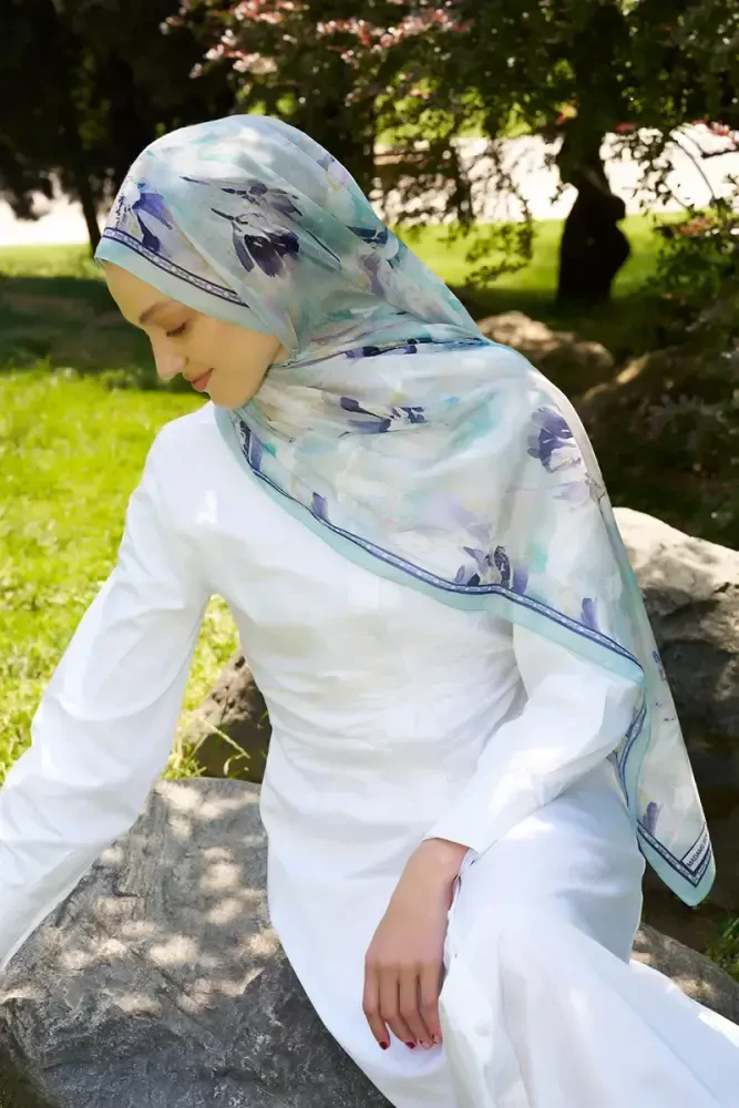 Prestige Leona Desen Şal - Mint - 3