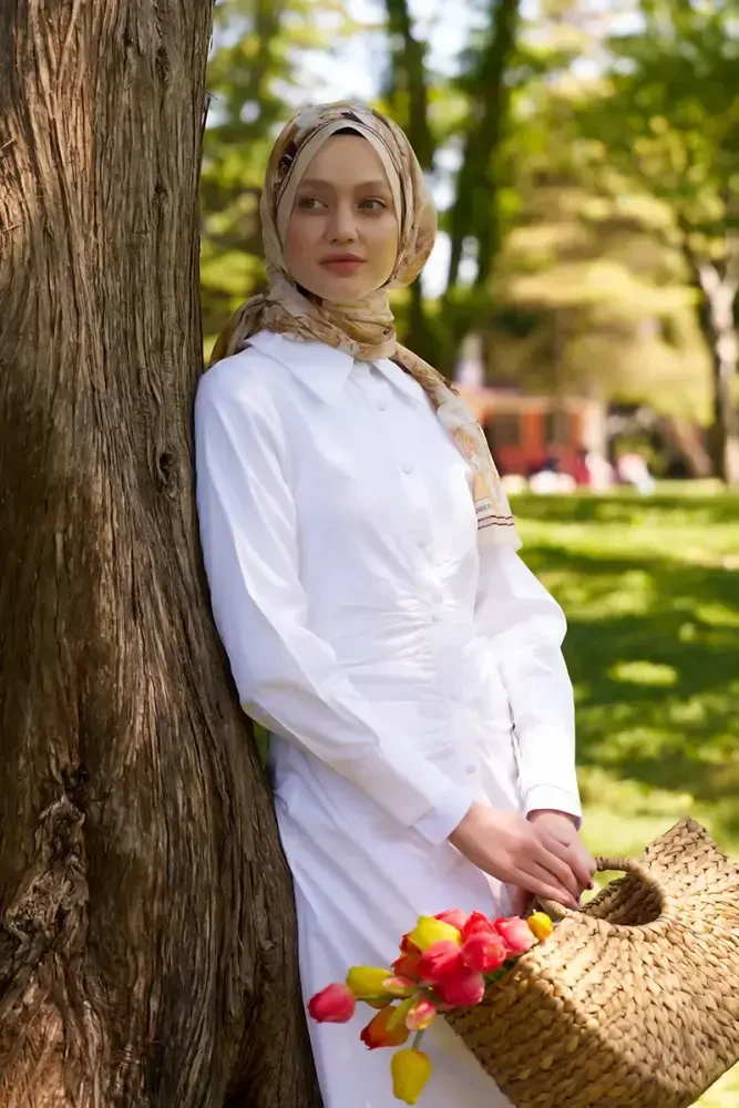 Prestige Leona Desen Şal - Sarı - 3