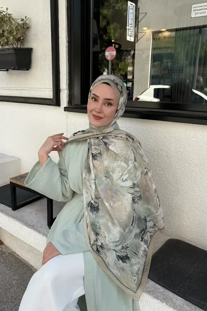 Prestige Leona Desen Şal - Tereyağı Sarısı - 2