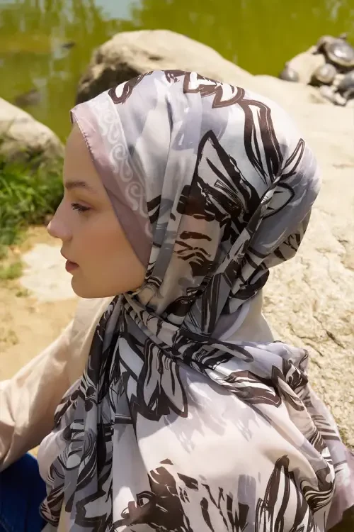 Prestige Line Desen Şal - Bej 