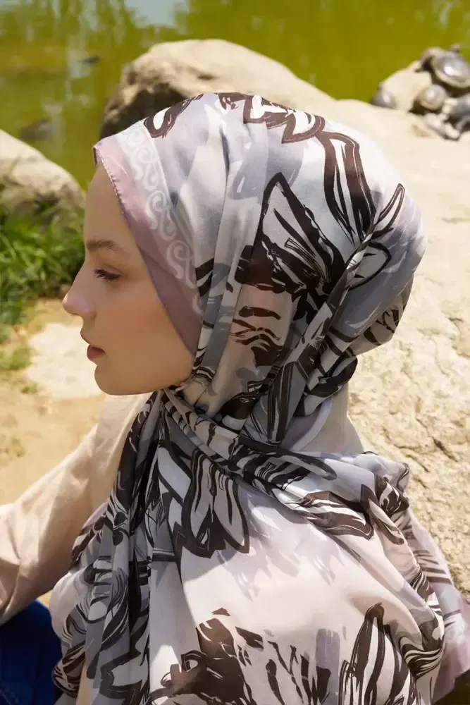 Prestige Line Desen Şal - Bej - MADAME POLO