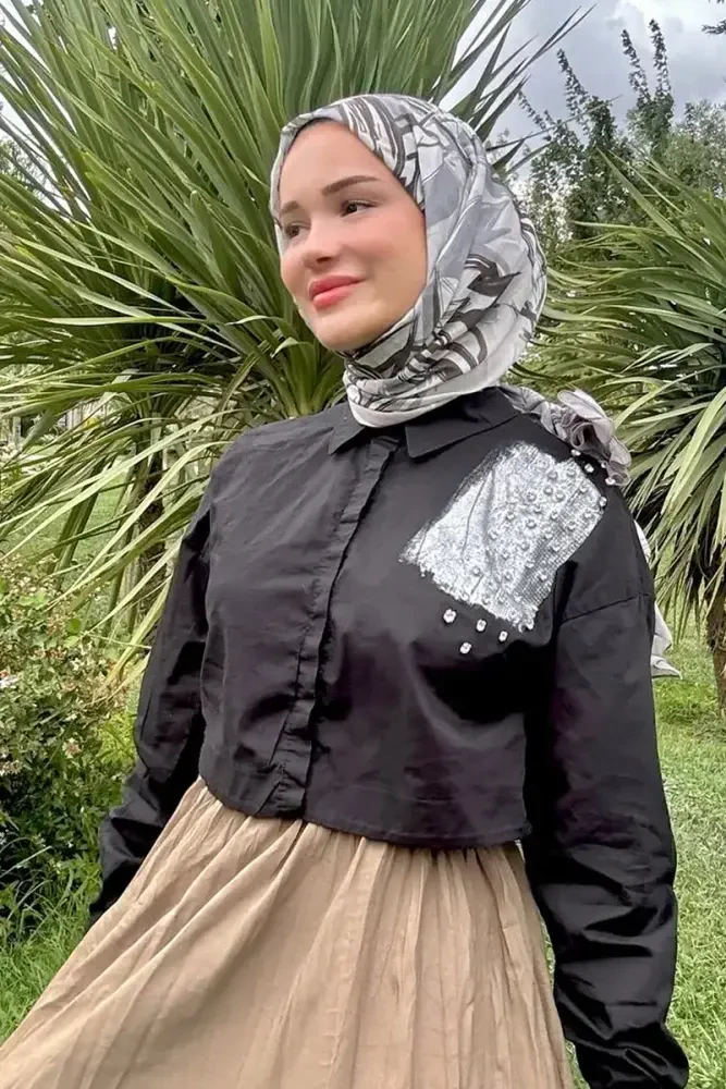 Prestige Line Desen Şal - Bej - MADAME POLO