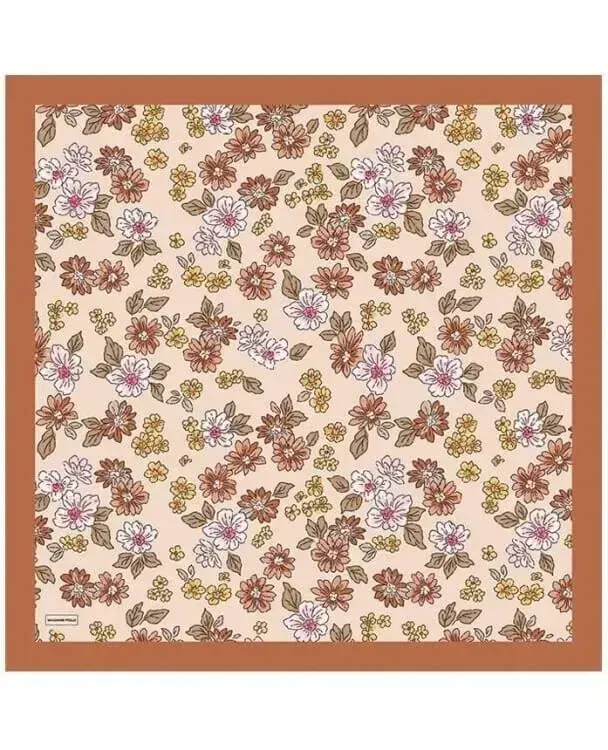 Rokoko Serisi Kır Çiçekleri - Camel - MADAME POLO