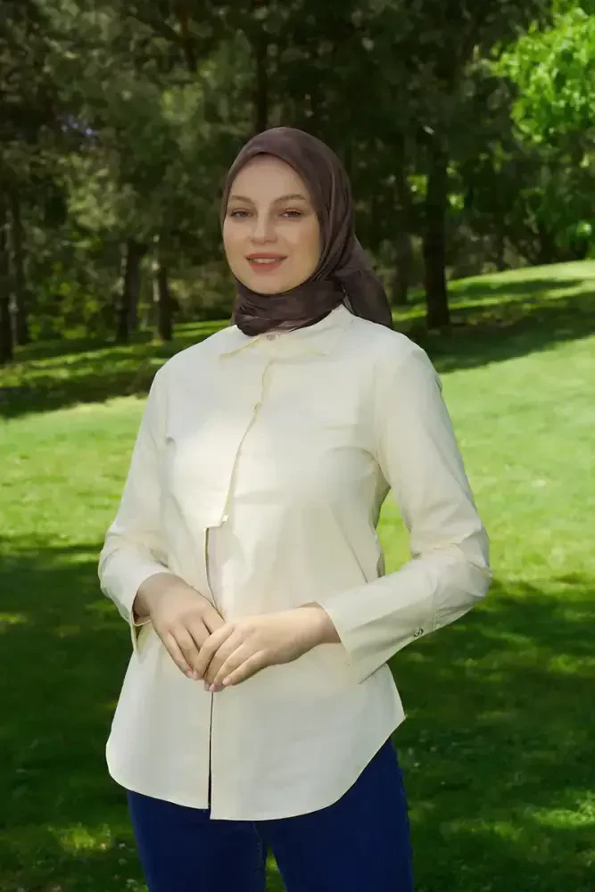 Rustic Batik Desen Eşarp - Kahverengi - MADAME POLO