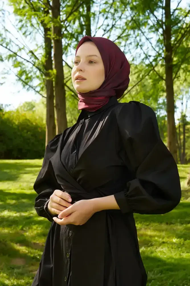 Rustic Batik Desen Eşarp - Kırmızı - MADAME POLO