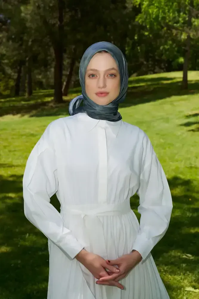 Rustic Batik Desen Eşarp - Yeşil - 4