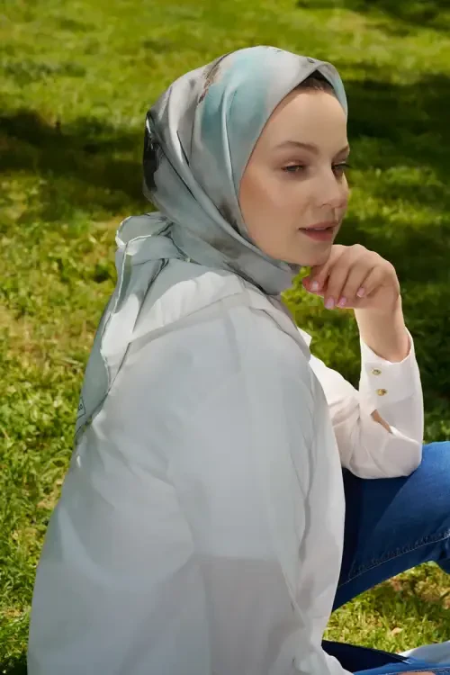 Rustic Rosie Desen Eşarp - Mint 