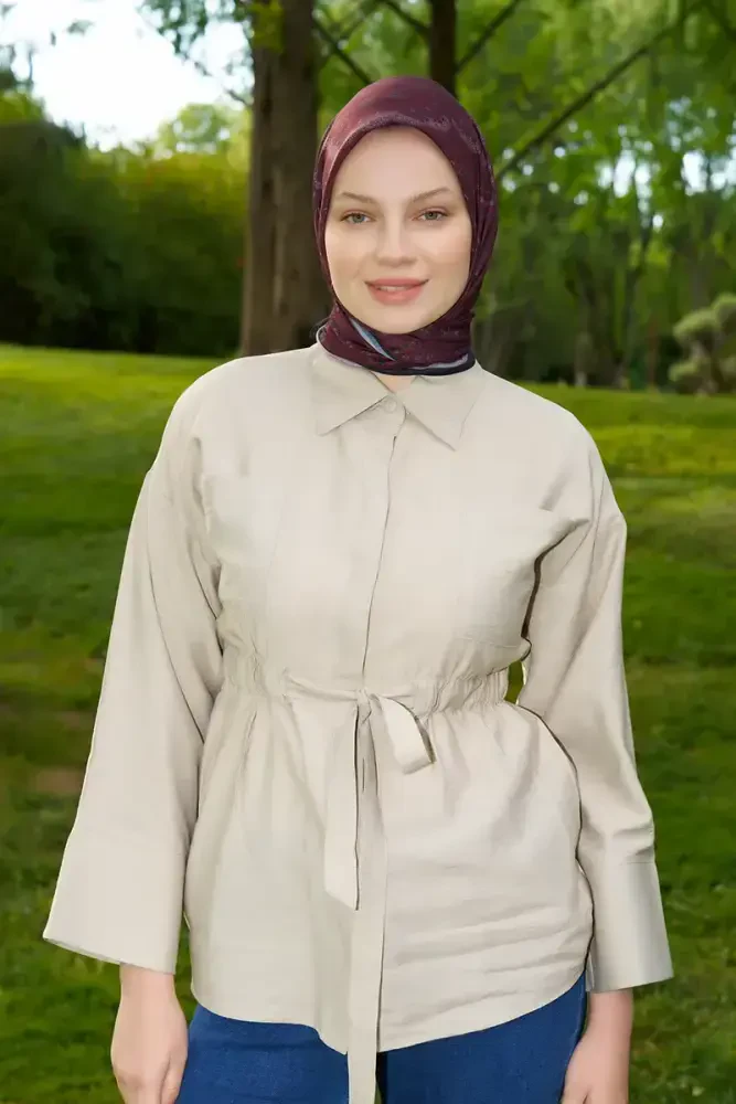 Rustic Mistral Desen Eşarp - Bordo - 4