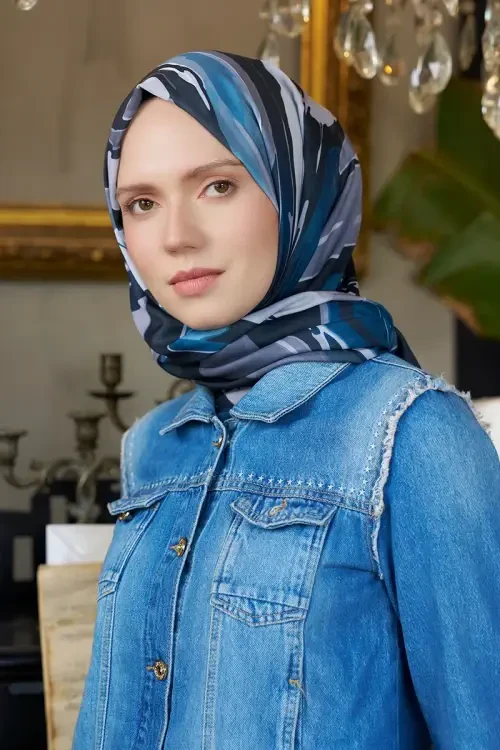 Seremoni Koleksiyonu Pure Desen Şal - Petrol 