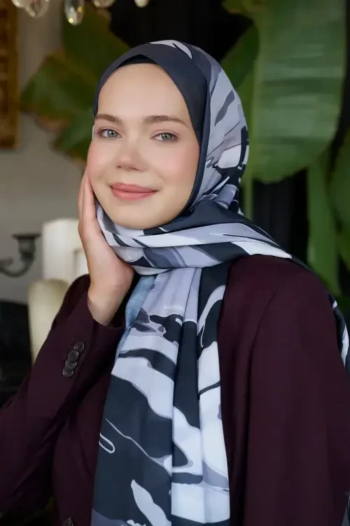 Seremoni Koleksiyonu Pure Desen Şal - Siyah 