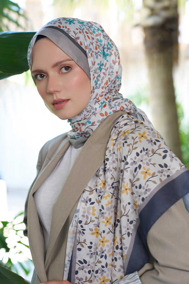 Seremoni Koleksiyonu Sara Desen Şal - Mint - MADAME POLO