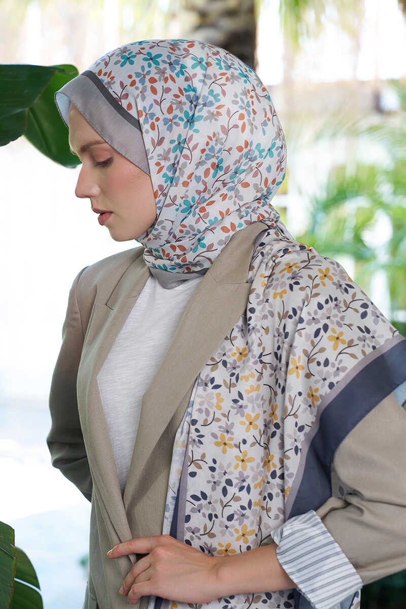 Seremoni Koleksiyonu Sara Desen Şal - Mint - MADAME POLO