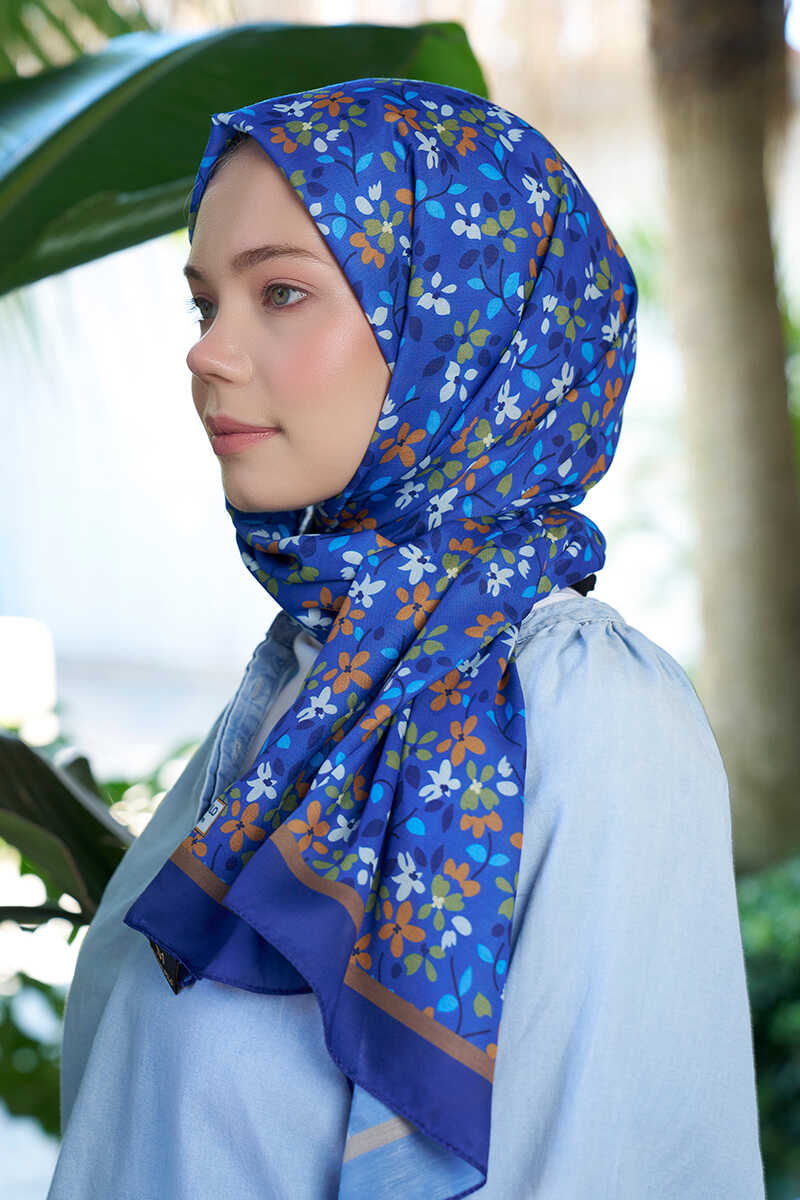 Seremoni Koleksiyonu Sara Desen Şal - Saks - MADAME POLO