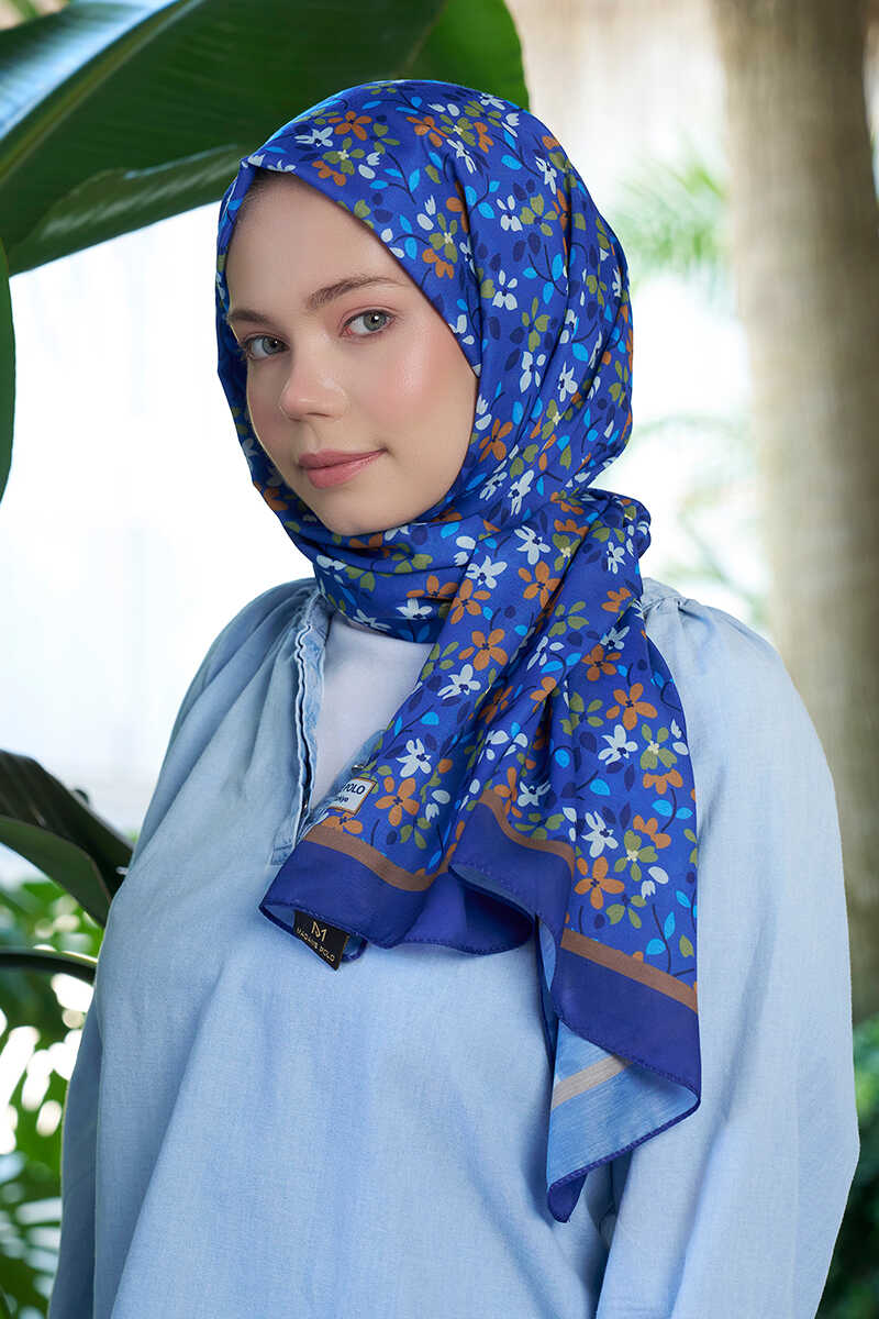 Seremoni Koleksiyonu Sara Desen Şal - Saks - MADAME POLO