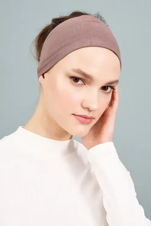 Silikonlu Bandana Bone - Vizon - MADAME POLO