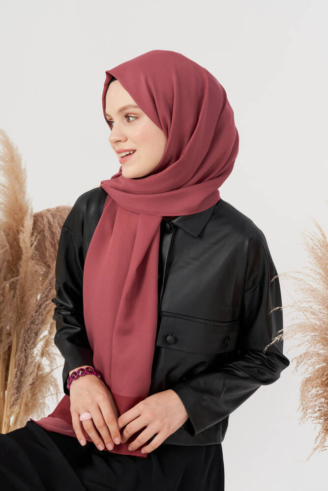 Silky Jacquard Hijab Bordure Pattern - Velvet - 2