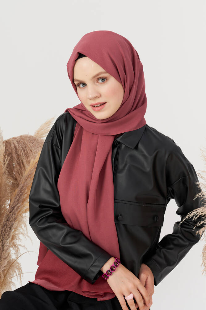Silky Jacquard Hijab Bordure Pattern - Velvet - 3