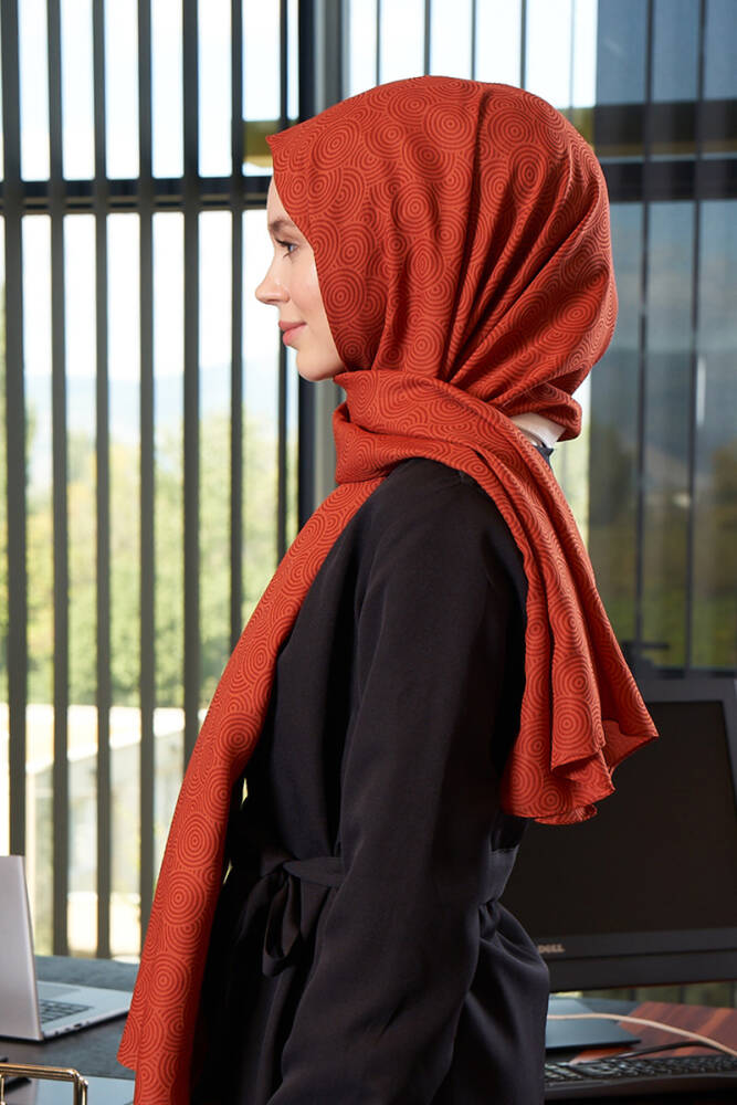 Silky Jacquard Hijab Olips Pattern - Tile - 3