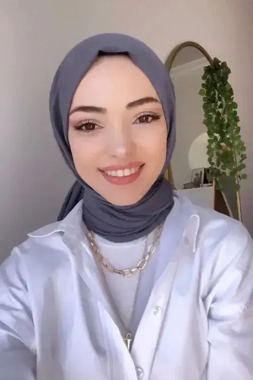 Kübra Koç Taşlanmış Pamuk Şal - Menekşe 