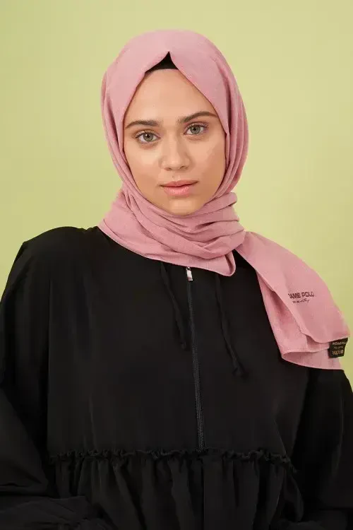 Taşlanmış Pamuk Şal - Rose 