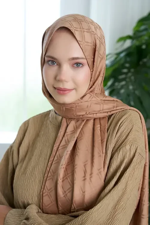 Timeless Koleksiyonu Kare Desen - Latte 