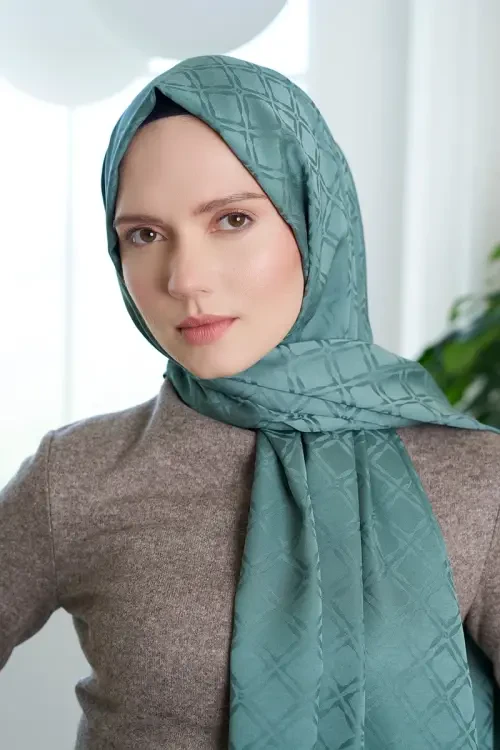 Timeless Koleksiyonu Kare Desen - Mint 