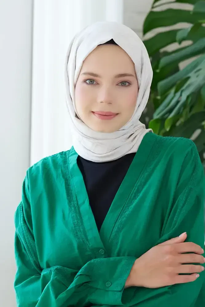 Timeless Koleksiyonu Kare Desen - Taş - MADAME POLO