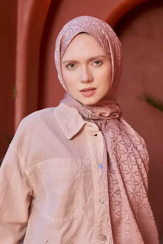 Timeless Koleksiyonu Yonca Desen - Bronz - MADAME POLO