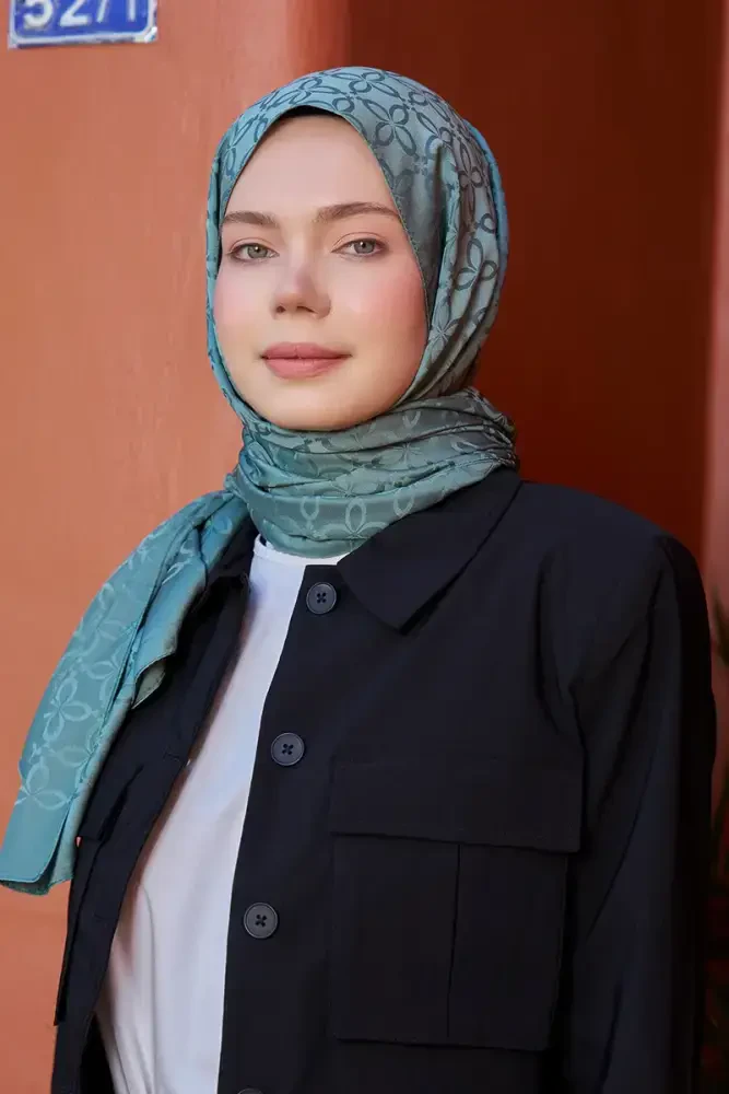 Timeless Koleksiyonu Yonca Desen - Mint - MADAME POLO